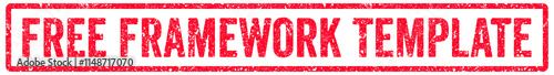 Free Framework Template Stamp Transparent Seal, Red Grunge Free Framework Template Word Rubber Stamp Seal
