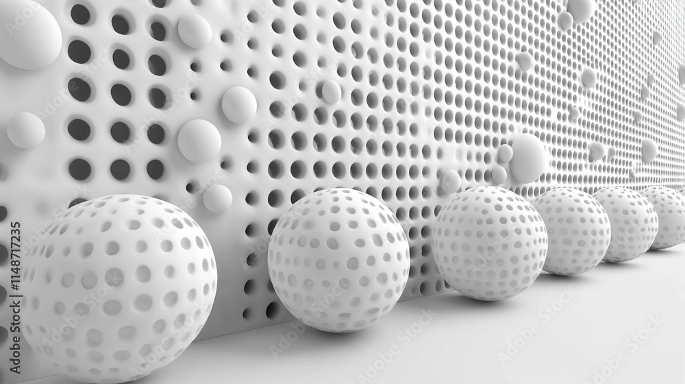 Abstract white 3D geometric shapes on a gradient blue background forming a modern banner with a sense of depth elegance and order symbolizing creativity innovation and the harmony between chaos and st Abstract white 3D geometric shapes on a gradient blue background forming a modern banner with a sense of depth elegance and order symbolizing creativity innovation and the harmony between chaos and st