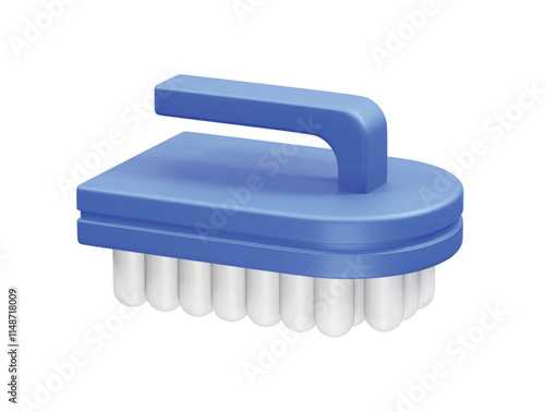 3D Icon Illustration Cleaning Brush vector render