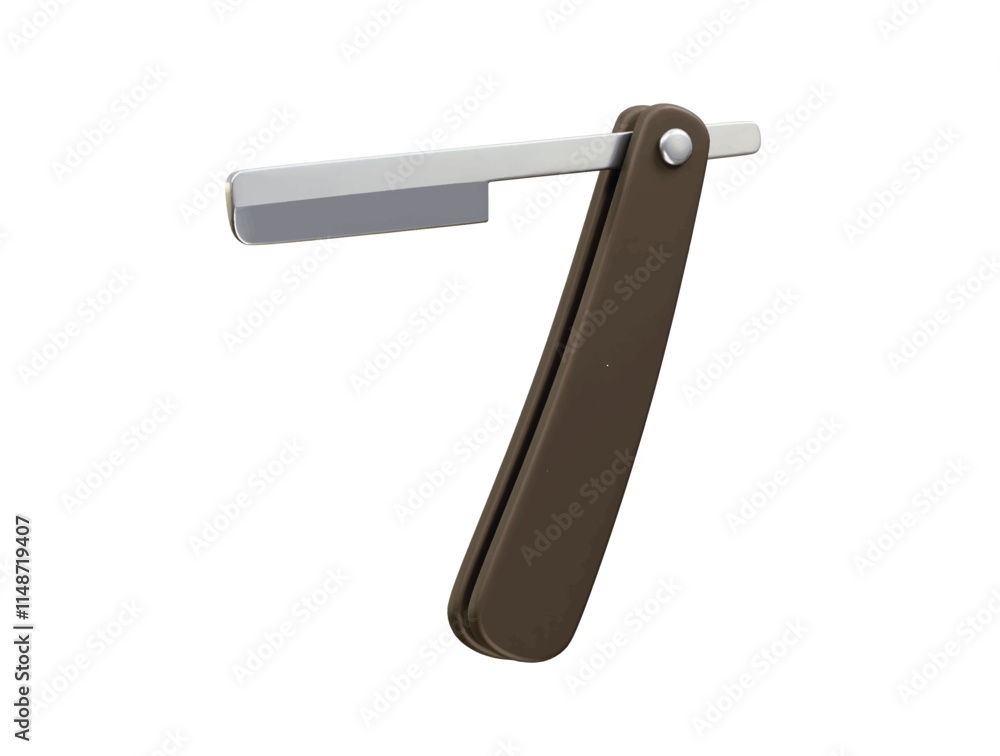 Flip Razor blade 3D Icon Illustration vector render Flip Razor blade 3D Icon Illustration vector render