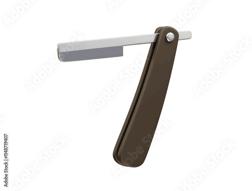 Flip Razor blade 3D Icon Illustration vector render