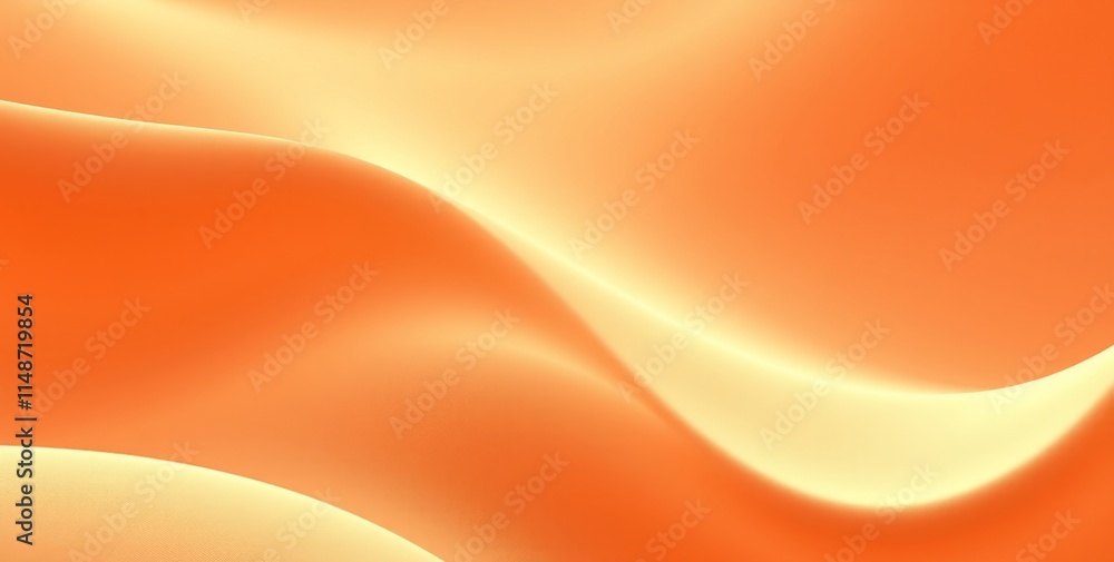 The orange background has a wave-like pattern. The orange color is vibrant and eye-catching