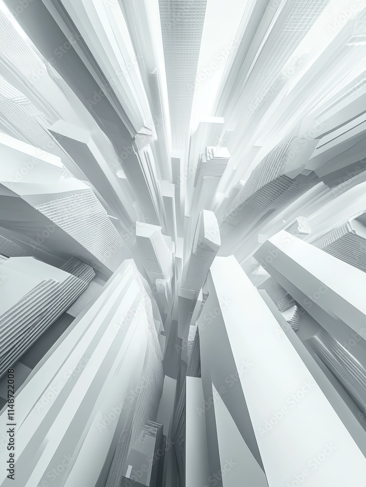 Obraz premium Abstract design with dynamic white structures.