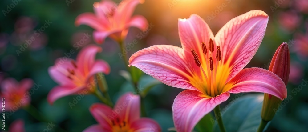 Naklejka premium Isolated Lily Flower with Soft Light - High Resolution AI Photo