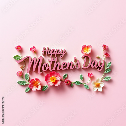 Colorful Shape Art Photo Card - Horizontal Banner for Mother's Day Website Design photo