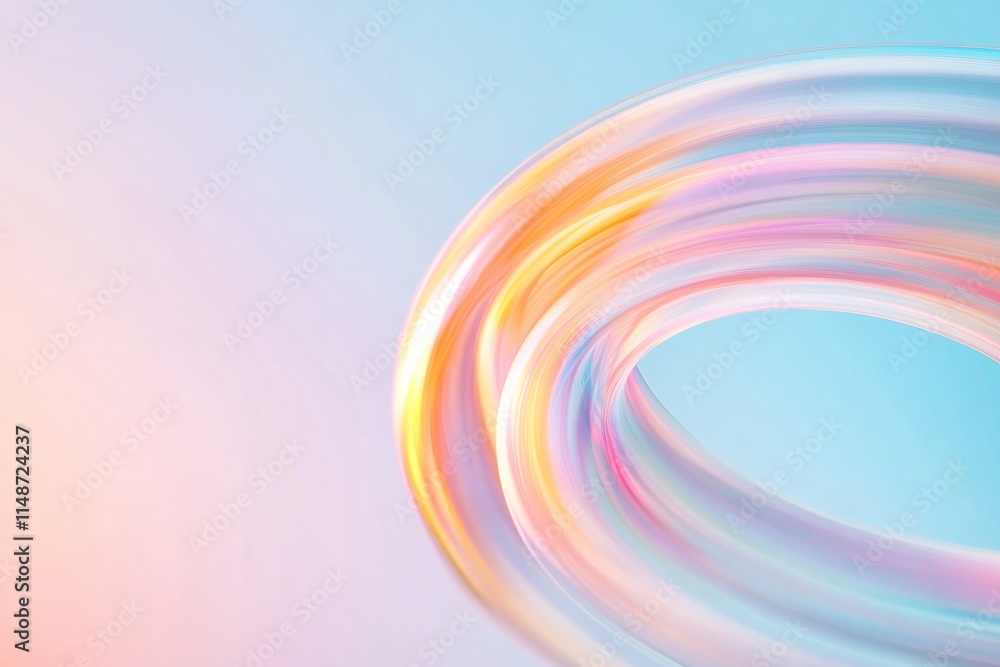 Surreal Energy Flow Pastel Gradient Circular Forms Against Blurred Backdrop Surreal Energy Flow Pastel Gradient Circular Forms Against Blurred Backdrop