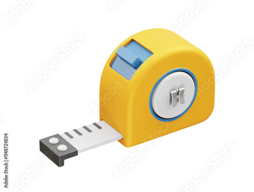 Measuring tape icon vector illustration rendering