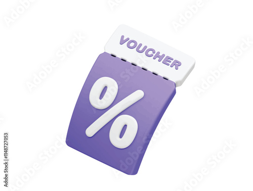 Gift voucher, discount coupon icon illustration