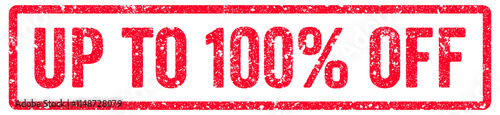 Up to 100% Off Stamp Transparent Seal, Red Grunge Up to 100% Off Word Rubber Stamp Seal