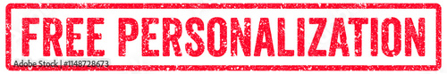 Free Personalization Stamp Transparent Seal, Red Grunge Free Personalization Word Rubber Stamp Seal