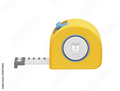 Tape Measure Tools 3D Icon illustration