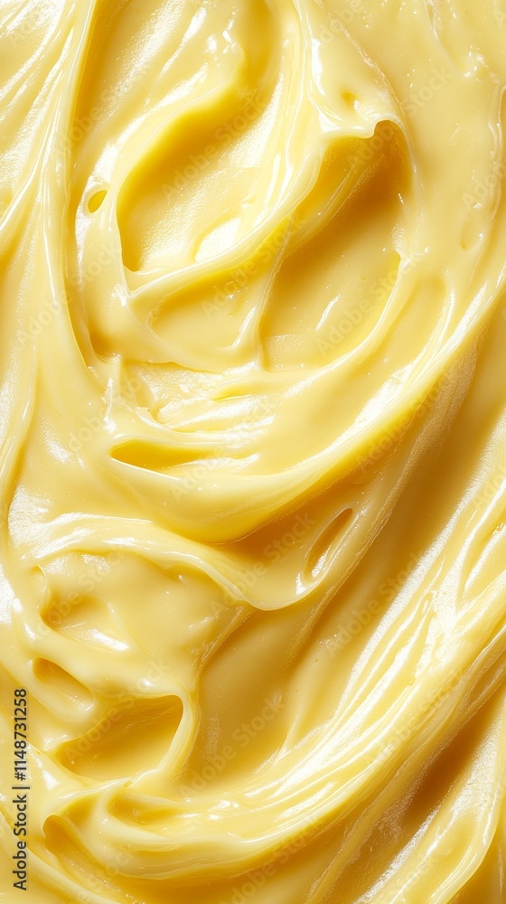 Creamy smooth butter spread close-up view. Creamy smooth butter spread close-up view.