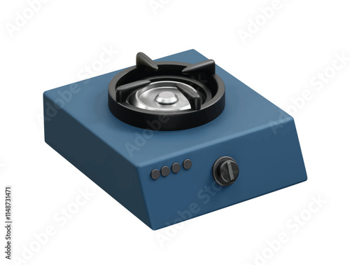 Stove burner icon illustration. Gas stove icon 3d rendering illustration