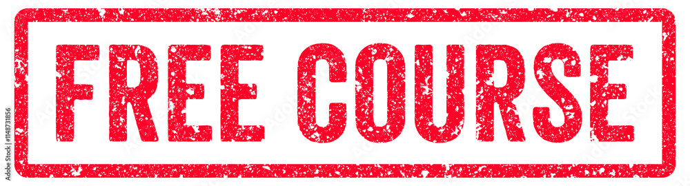 Free Course Stamp Transparent Seal, Red Grunge Free Course Word Rubber Stamp Seal Free Course Stamp Transparent Seal, Red Grunge Free Course Word Rubber Stamp Seal