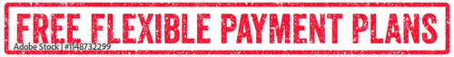 Free Flexible Payment Plans Stamp Transparent Seal, Red Grunge Free Flexible Payment Plans Word Rubber Stamp Seal