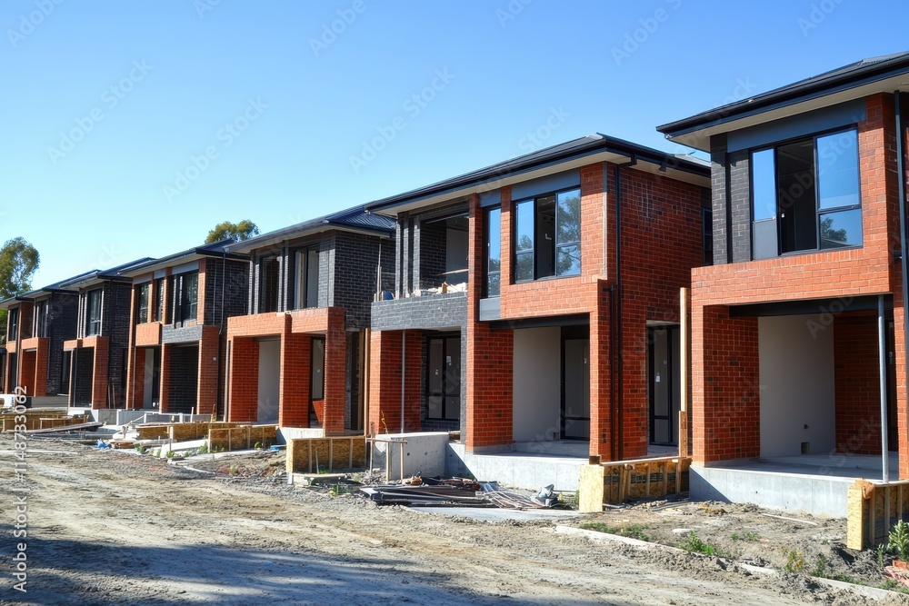 Building brick veneer townhouses in Melbourne s suburbs