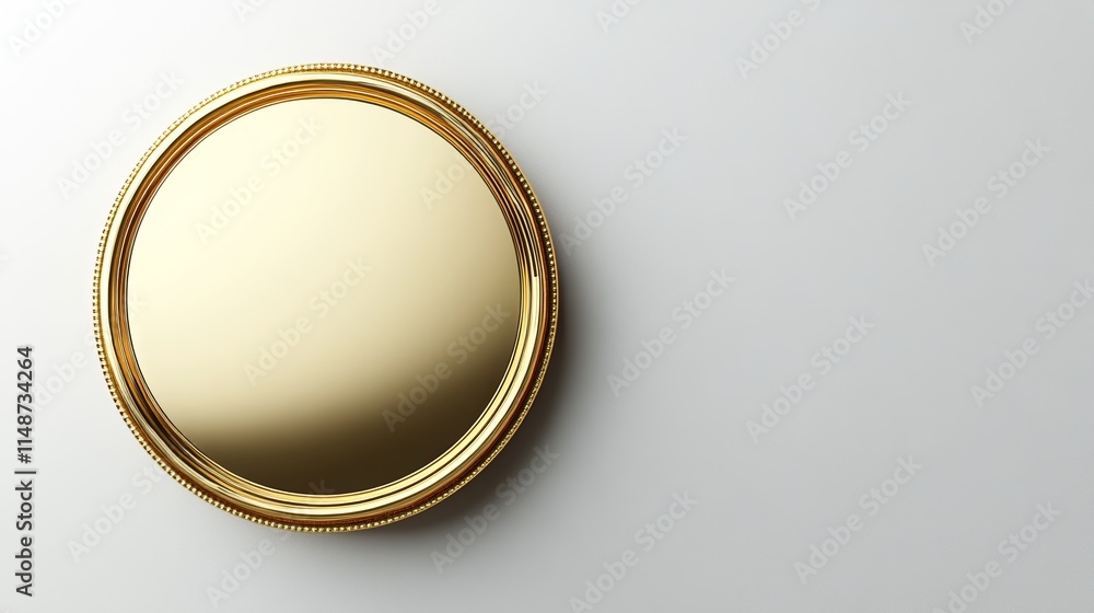 Elegant golden round decorative mirror design. Elegant golden round decorative mirror design.