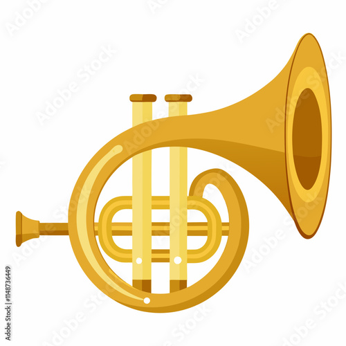 trumpet isolated on white