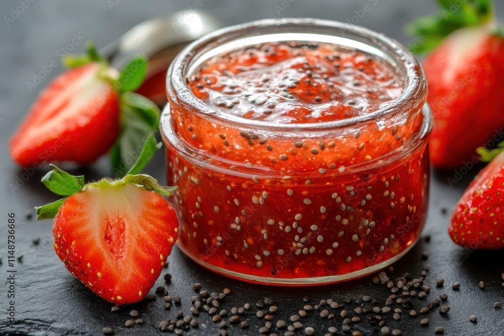 Chia seed strawberry spread Preserves or jelly Homemade canned ham Focused selection Chia seed strawberry spread Preserves or jelly Homemade canned ham Focused selection