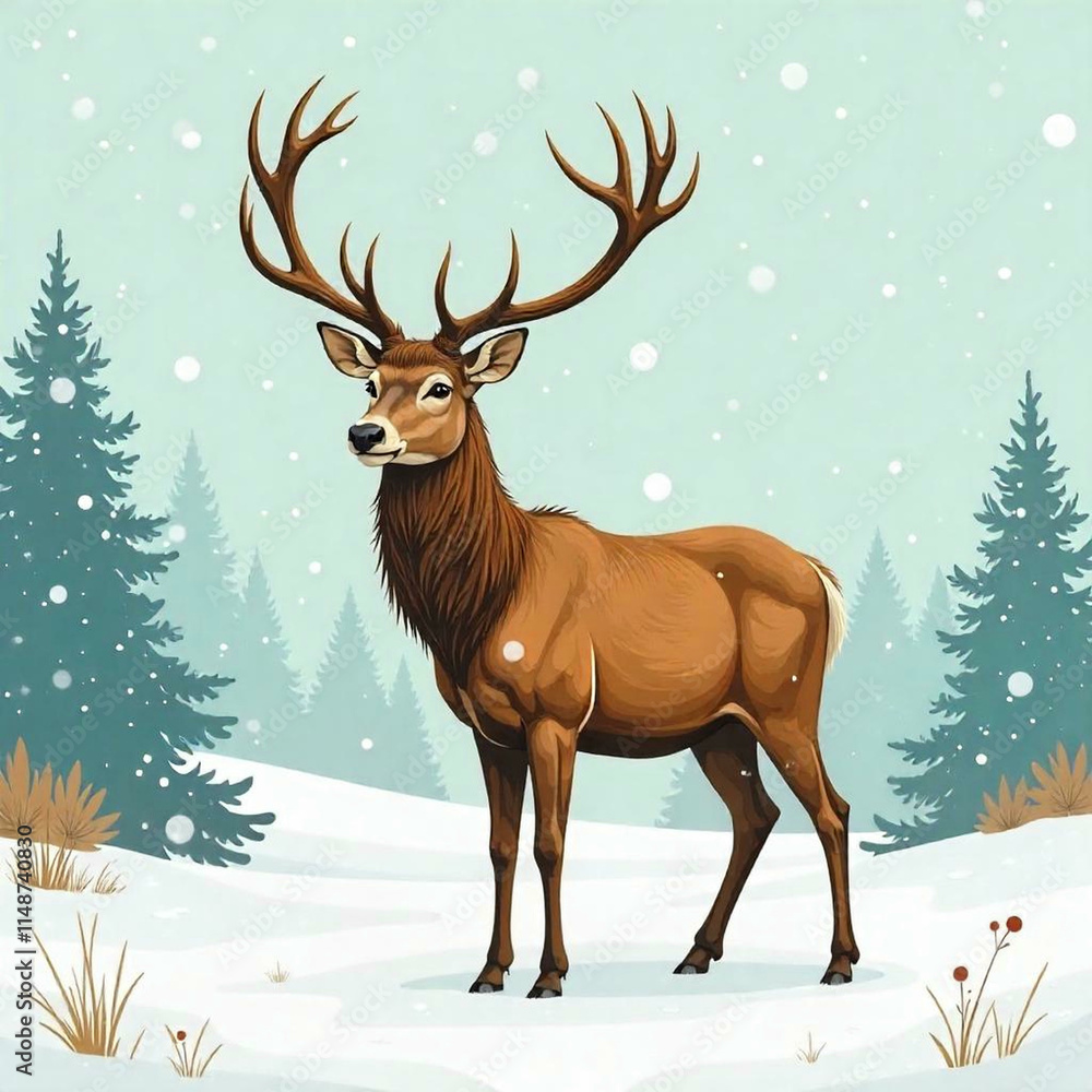 deer in winter deer in winter