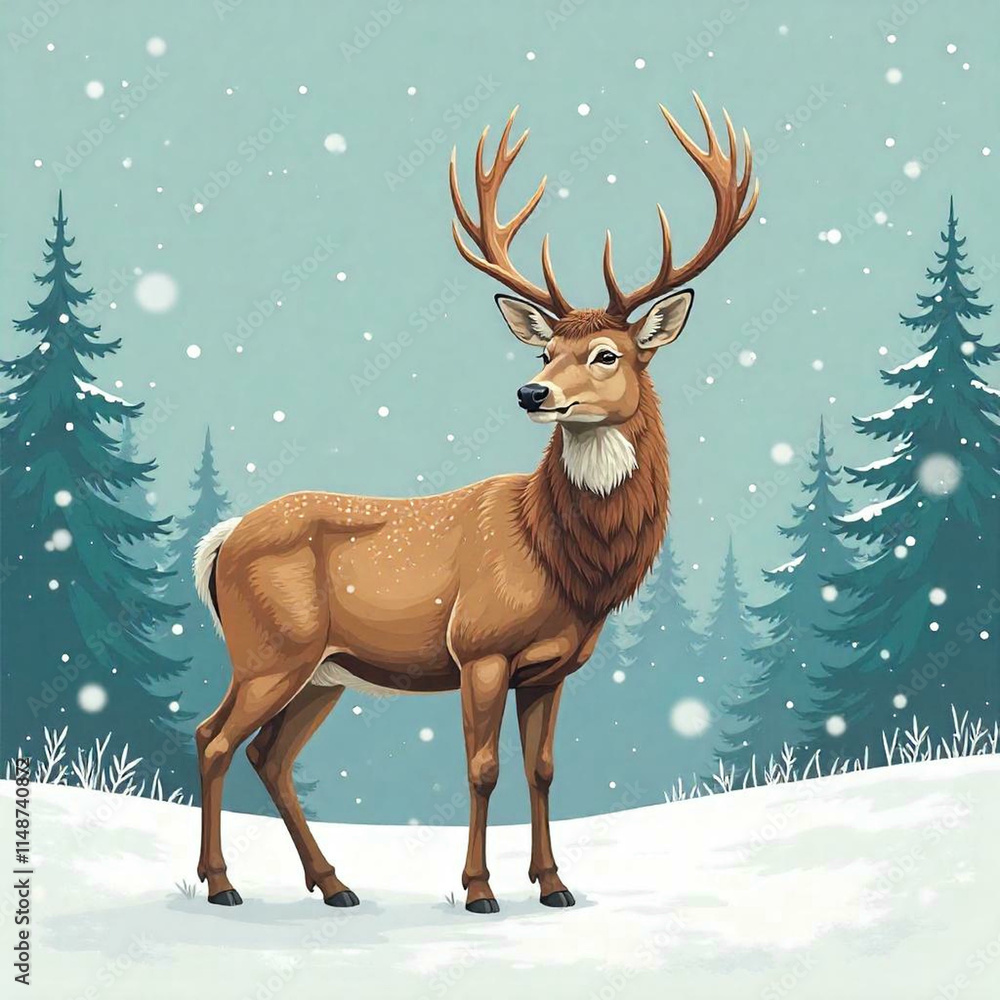 deer in winter deer in winter