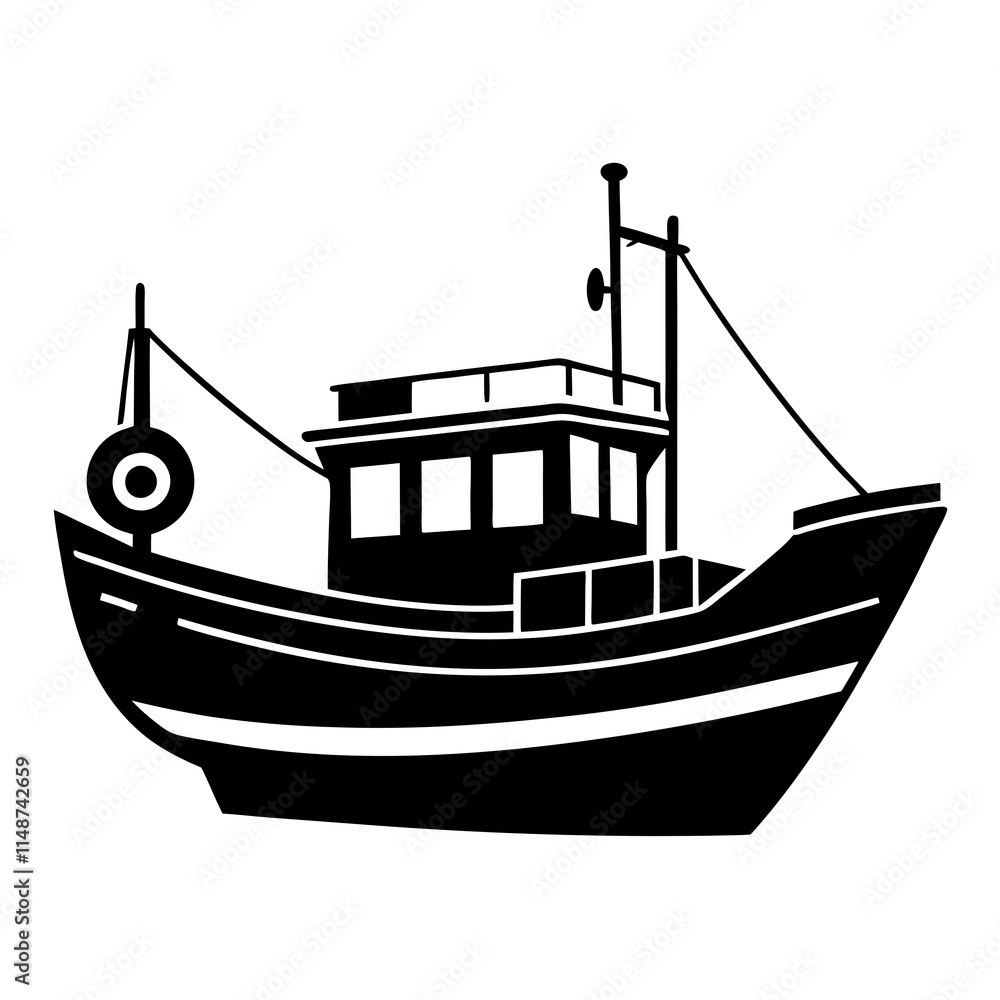 Fishing boat vector illustration Fishing boat vector illustration
