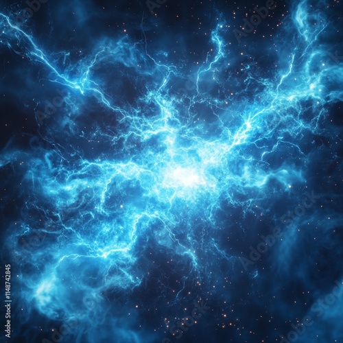 Stunning blue electric energy in the cosmos.