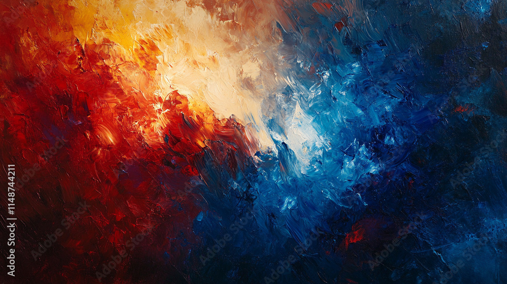 A vivid depiction of red and blue flames swirling together in a blurred abstract motion symbolizing chaos energy transformation conflict and duality representing both harmony and discord in dynamic te A vivid depiction of red and blue flames swirling together in a blurred abstract motion symbolizing chaos energy transformation conflict and duality representing both harmony and discord in dynamic te