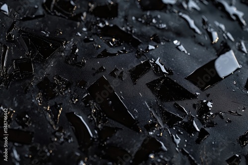 Close up texture of black plastic surface photo