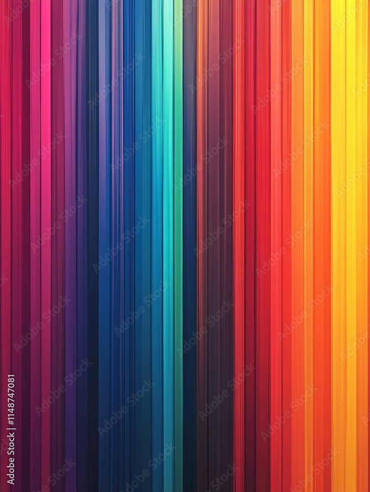 Vibrant rainbow color patterns in vertical stripes. Vibrant rainbow color patterns in vertical stripes.