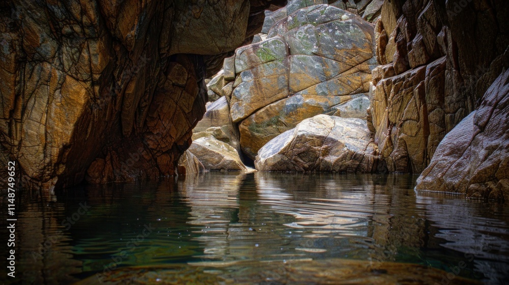 Big rocks piled up and waterlogged, very beautiful. Mountain Stone hole, rock, Yoseonam Gangwon-do, Yeongwol-gun, Korea telephoto lens realistic bright lighting Big rocks piled up and waterlogged, very beautiful. Mountain Stone hole, rock, Yoseonam Gangwon-do, Yeongwol-gun, Korea telephoto lens realistic bright lighting
