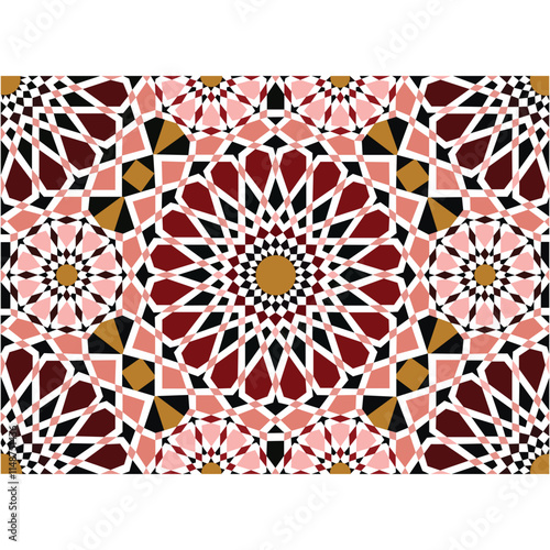 Morocco Seamless Pattern. Traditional Arabic Islamic Background. Mosque decoration element.