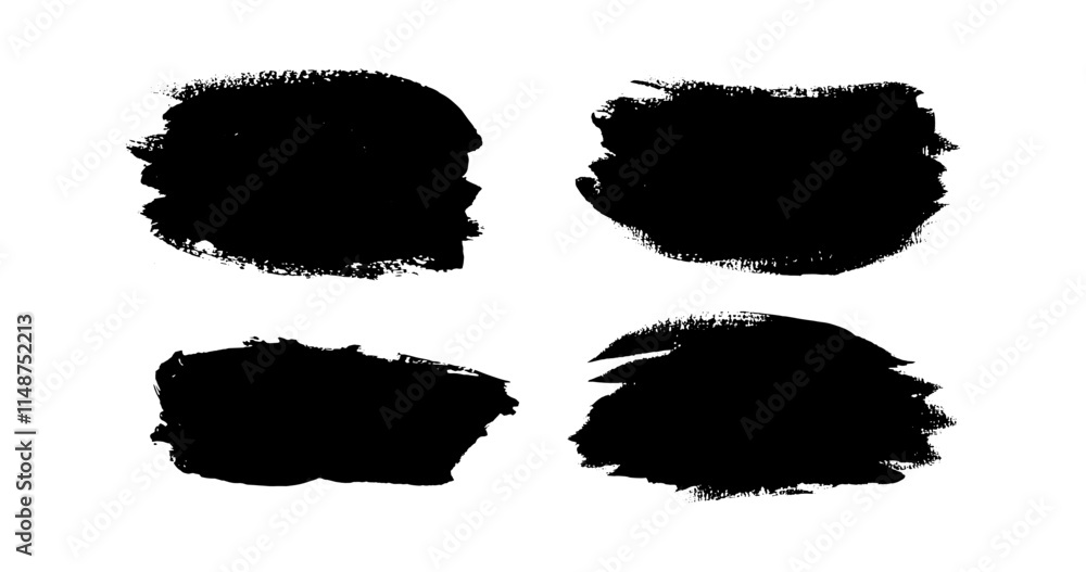 Flat Paint Brush Thin Full Background High Detail Abstract Vector Background Set Flat Paint Brush Thin Full Background High Detail Abstract Vector Background Set