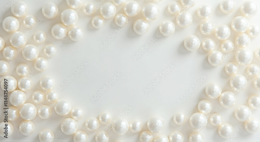 pearl necklace on white background pearl necklace on white background