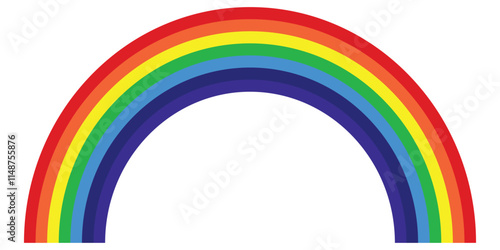 LGBT Rainbow flag, symbol of pride month celebrate annual in June, Illustrator vector.