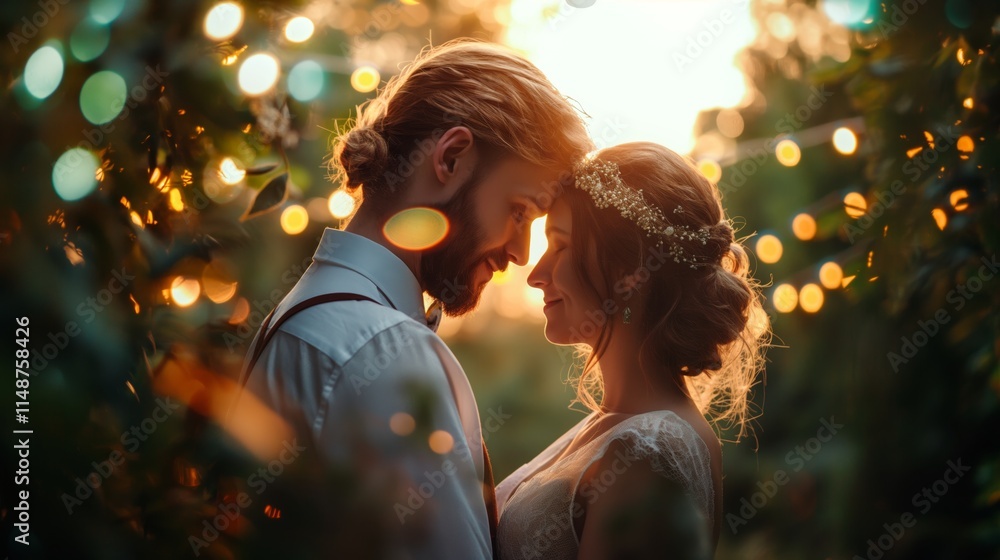 love couple gazing at each other tenderly under bright sunlight at tree shade love couple gazing at each other tenderly under bright sunlight at tree shade