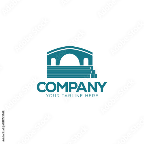 Logo design of a bridge. 