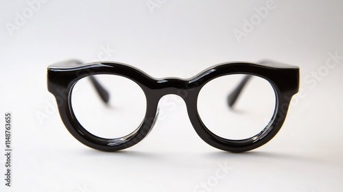 Elegant Black Eyeglasses: A Classic Design photo