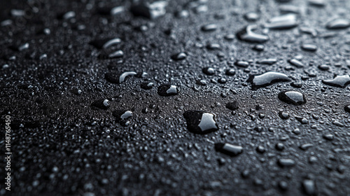 Wallpaper Mural water droplets on a glossy, colorful metal surface, symbolizing chaos, fluidity, and movement, with vivid reflections and dynamic colors Torontodigital.ca