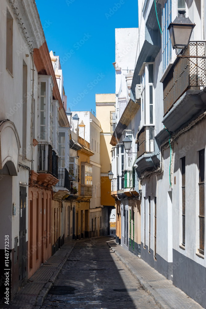 Walking through Cadiz, one of oldest cities and ports in Europe on Atlantic Ocean in southern Spain in Andalusia, tourists destination Walking through Cadiz, one of oldest cities and ports in Europe on Atlantic Ocean in southern Spain in Andalusia, tourists destination