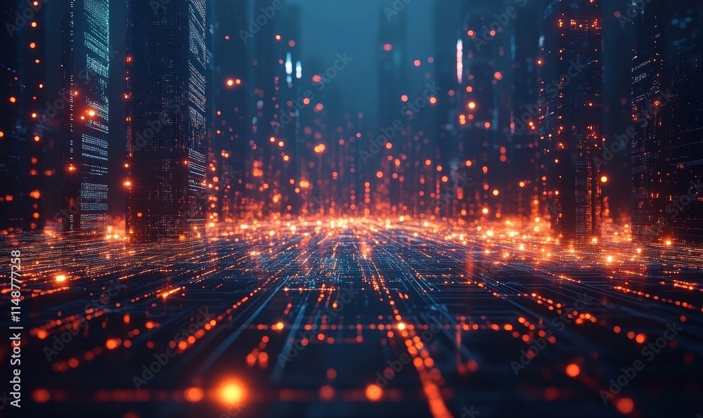 Fototapeta premium futuristic technology background, Generative AI