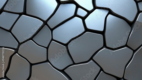 Abstract Metallic Grey Cracked Stone Texture Background