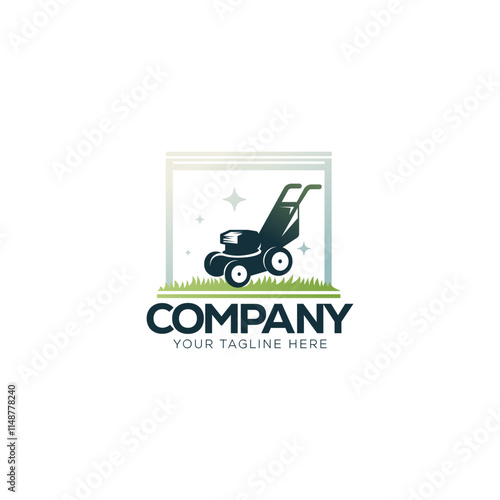Lawn mower logo design