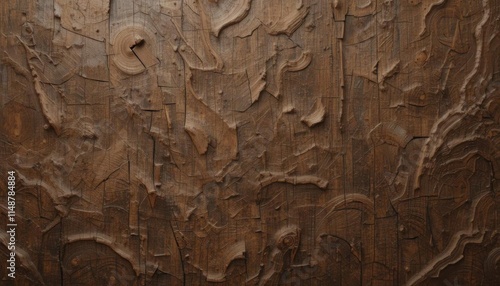 Detailed Close-up of Richly Textured Wood Grain photo