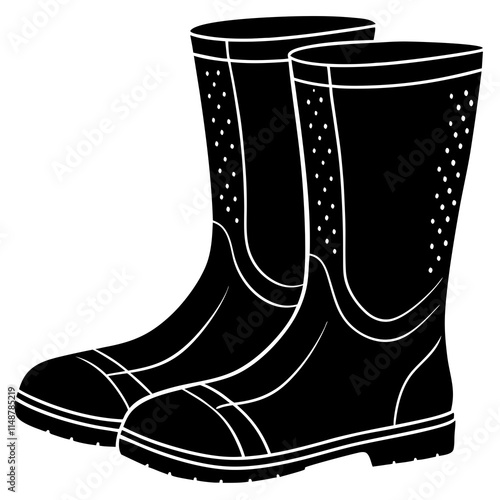 Fisherman's Boots  vector illustration