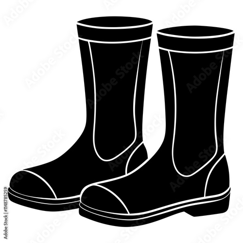 Fisherman's Boots  vector illustration