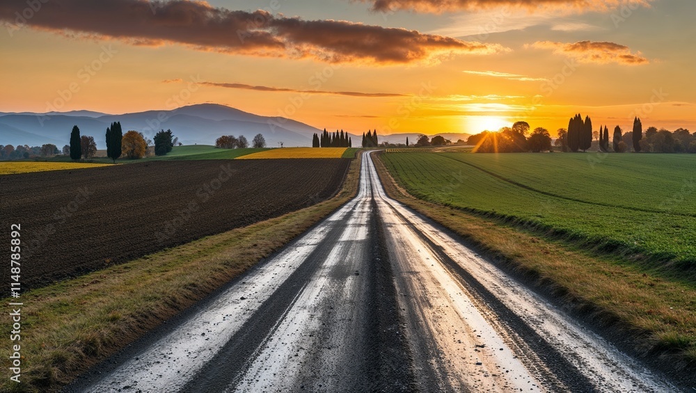 Charming Autumn Landscape of Italy's Countryside, Featuring Rustic Beauty, Golden Foliage, and the Peaceful Atmosphere of a Rural Italian Setting Charming Autumn Landscape of Italy's Countryside, Featuring Rustic Beauty, Golden Foliage, and the Peaceful Atmosphere of a Rural Italian Setting