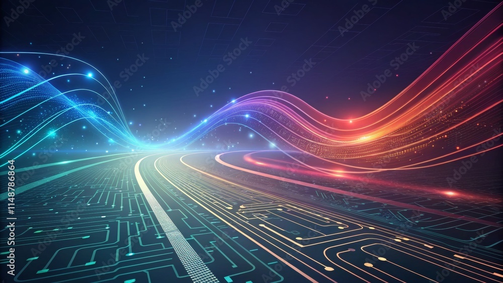 Obraz premium Abstract Tech Design Showcasing Dynamic Future Concepts and Lines