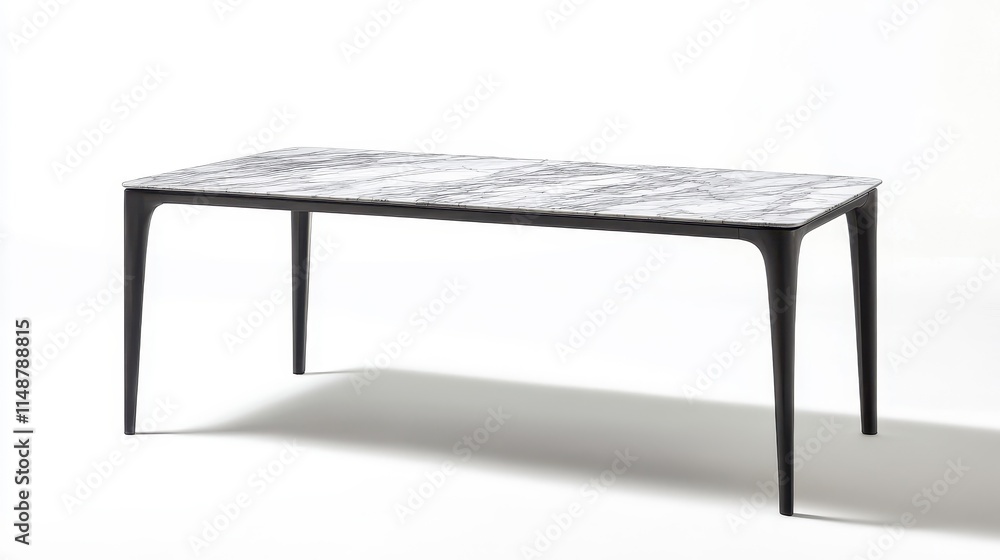 Elegant Marble Top Dining Table with Sleek Legs Elegant Marble Top Dining Table with Sleek Legs