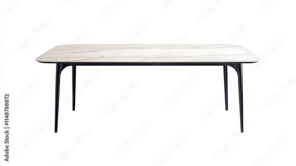 Modern Marble Top Dining Table with Sleek Legs Modern Marble Top Dining Table with Sleek Legs
